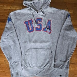 47 brand men's XX- L USA Gray Hoodie